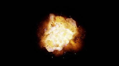 Realistic explosion and blasts with alpha channel Stock Footage 66225613