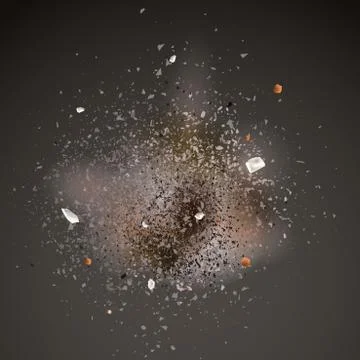 Realistic explosion a background Stock Illustration