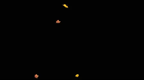Realistic Falling leaves with alpha mask Stock Footage 68731900