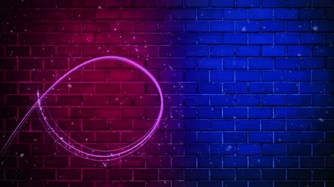 Realistic falling snow background isolated on black brick wall Stock Footage 220614460