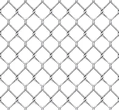 Realistic Fence Rabitz pattern. Seamless connection of protective grid.  Vect Stockillustratie