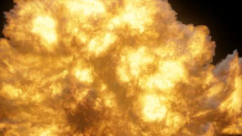 A realistic fiery explosion close up 3d illustration 스톡 일러스트