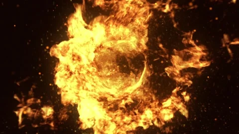 Realistic fire and flames background. Stock Footage 329984040