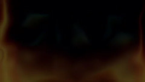 Realistic fire burning black screen overlay video effect 4k for editing Stock Footage 289911621