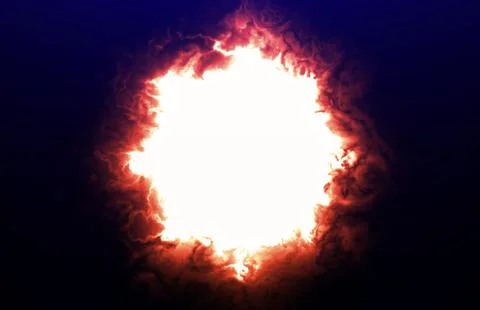 Realistic fire burning rings background Illustrazione stock