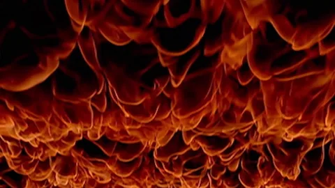 Realistic Fire Effect Stock Footage 89809768