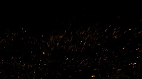 Realistic Fire Embers Floating in Air Cinematic VFX Overlay 4K Background Stock-Footage 341387730