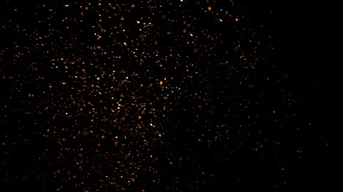 Realistic Fire Embers Floating in Air Cinematic VFX Overlay 4K Background Stock Footage 341387735