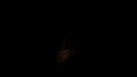 Realistic Fire Embers Floating in Air Cinematic VFX Overlay 4K Background Видео 341387760