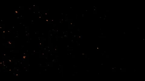 Realistic Fire Embers Floating in Air Cinematic VFX Overlay 4K Background Видео 341388020