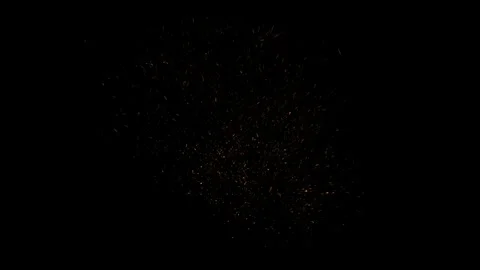 Realistic Fire Embers Floating in Air Cinematic VFX Overlay 4K Background Vídeos de archivo 341388061