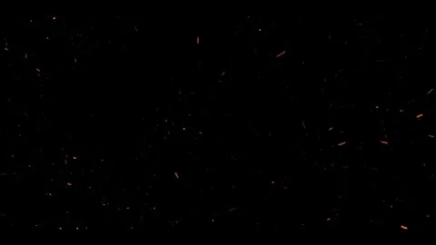 Realistic Fire Embers Floating in Air Cinematic VFX Overlay 4K Background Stockbeeldmateriaal 341388066