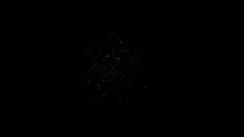 Realistic Fire Embers Floating in Air Cinematic VFX Overlay 4K Background Vídeos de archivo 341388098
