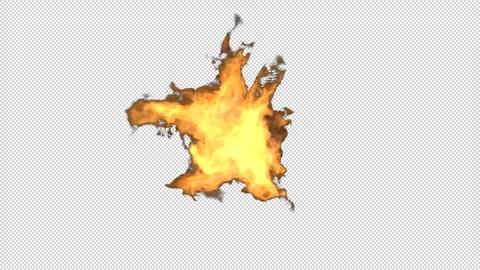 Realistic Fire Flame Element with Intense Burning Flames Stock-Footage 345321733