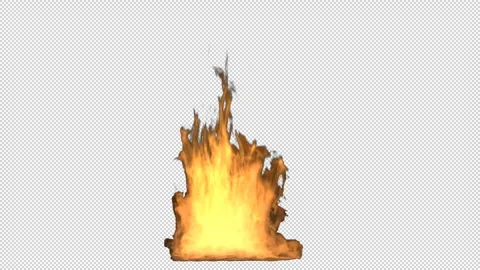 Realistic Fire Flame Element with Intense Burning Flames 動画素材 345322362
