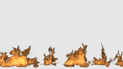 Realistic Fire Flame Element with Intense Burning Flames Stock Footage 345322402