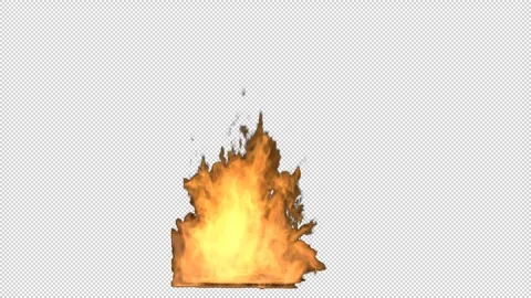 Realistic Fire Flame Element with Intense Burning Flames Stock Footage 345322987
