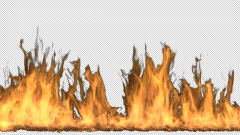 Realistic Fire Flame Element with Intense Burning Flames Stockbeeldmateriaal 345323014