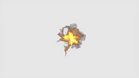 Realistic Fire Flame Element with Intense Burning Flames Видео 345323238