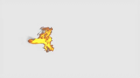 Realistic Fire Flame Element with Intense Burning Flames Stockbeeldmateriaal 345323298