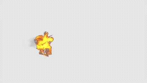 Realistic Fire Flame Element with Intense Burning Flames 動画素材 345323389
