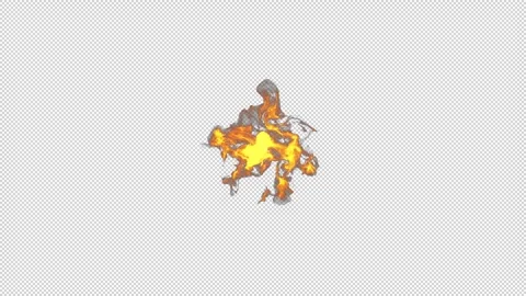 Realistic Fire Flame Element with Intense Burning Flames Vídeos de archivo 345323405