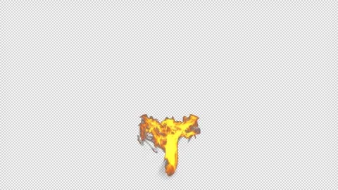 Realistic Fire Flame Element with Intense Burning Flames Vídeos de archivo 345323485