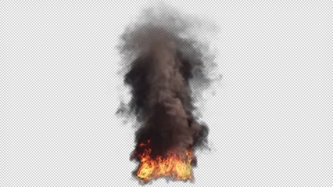 Realistic Fire Flame Element with Intense Burning Flames Stock-Footage 345324933