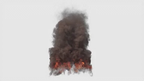 Realistic Fire Flame Element with Intense Burning Flames Vídeo Stock 345327148
