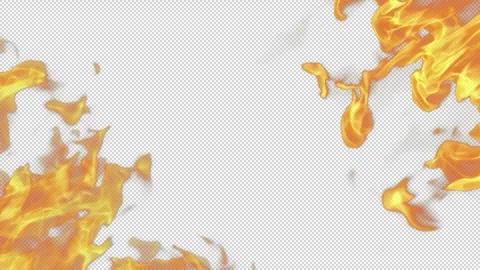 Realistic Fire Flame Element with Intense Burning Flames 動画素材 345348366