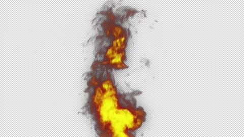 Realistic Fire Flame Element with Intense Burning Flames Vídeos de archivo 345349398