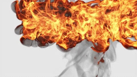Realistic Fire Flame Element with Intense Burning Flames Stock-Footage 345351731