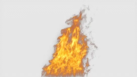 Realistic Fire Flame Element with Intense Burning Flames Видео 345502493