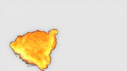 Realistic Fire Flame Element with Intense Burning Flames Vidéo 345502547