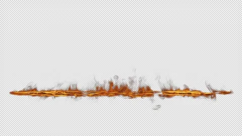 Realistic Fire Flame Element with Intense Burning Flames Stock Footage 345554898