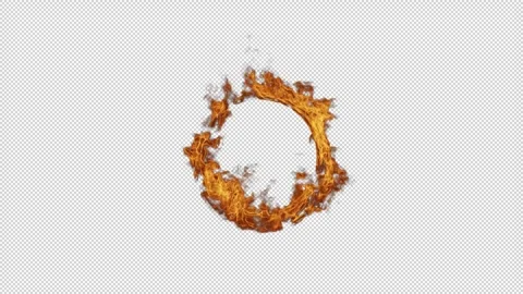 Realistic Fire Flame Element with Intense Burning Flames Vídeos de archivo 345554901