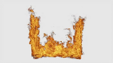 Realistic Fire Flame Element with Intense Burning Flames Видео 345555173