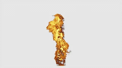 Realistic Fire Flame Element with Intense Burning Flames 動画素材 345555190