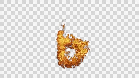 Realistic Fire Flame Element with Intense Burning Flames Vídeos de archivo 345555435