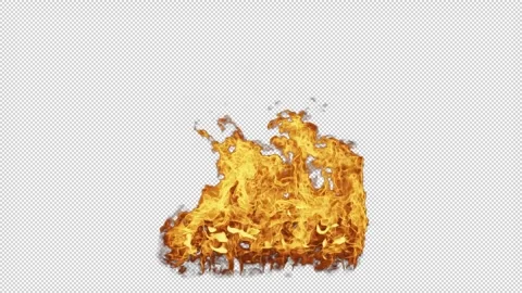 Realistic Fire Flame Element with Intense Burning Flames Видео 345555508
