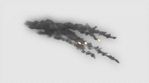 Realistic Fire Flame Element with Intense Burning Flames Vídeos de archivo 345555641
