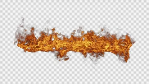Realistic Fire Flame Element with Intense Burning Flames Stock-Footage 345555776