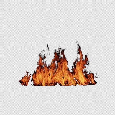 Realistic Fire Flame Element with Intense Burning Flames Stock Footage 346176327