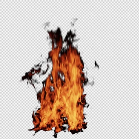 Realistic Fire Flame Element with Intense Burning Flames Stock Footage 346176361