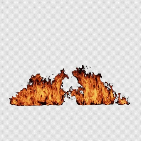 Realistic Fire Flame Element with Intense Burning Flames Stock Footage 346176497