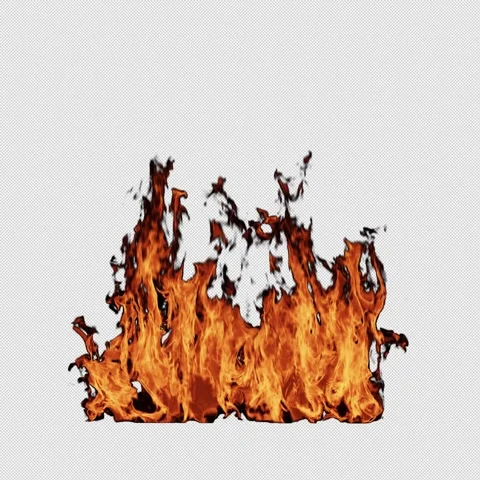 Realistic Fire Flame Element with Intense Burning Flames Stock Footage 346176701