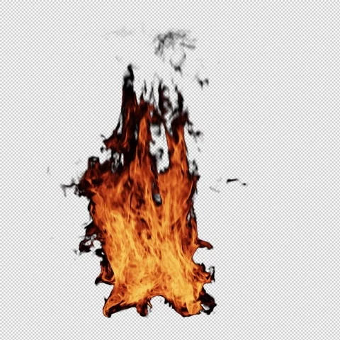Realistic Fire Flame Element with Intense Burning Flames Stockbeeldmateriaal 346176720