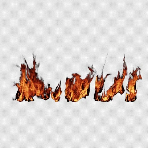 Realistic Fire Flame Element with Intense Burning Flames Stock Footage 346176869