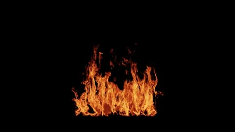Realistic Fire Flame Element with Intense Burning Flames Видео 346177063
