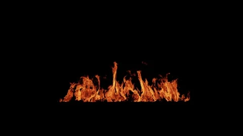 Realistic Fire Flame Element with Intense Burning Flames Stock-Footage 346177064
